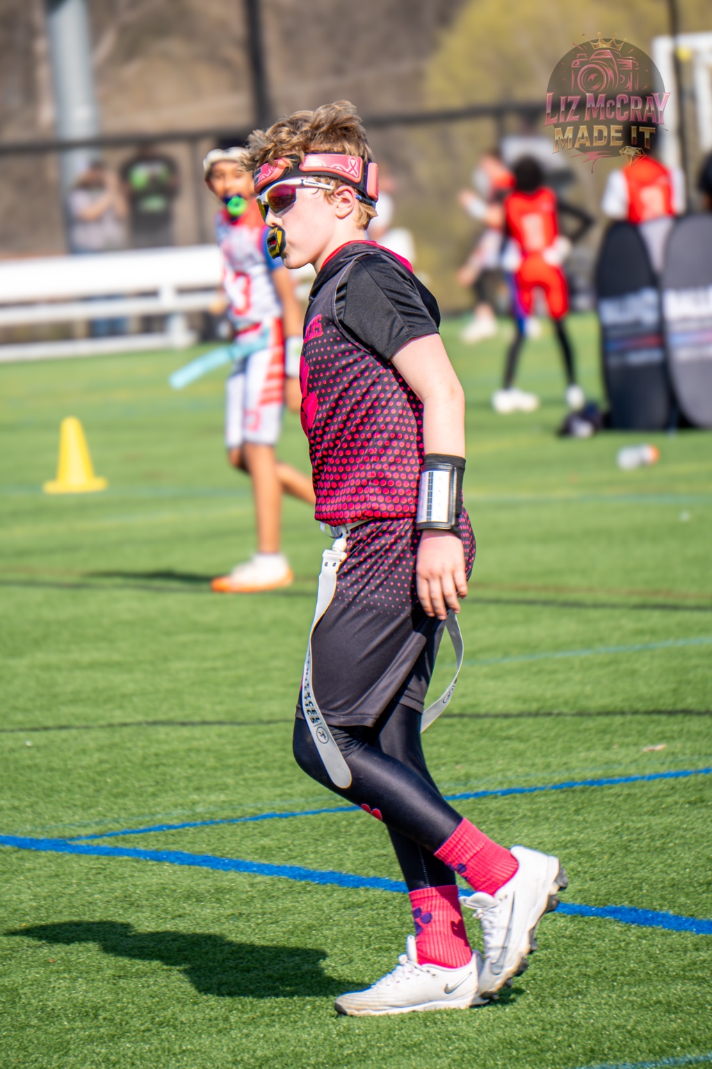 James Godfrey competing for the Metro Tigers in flag football